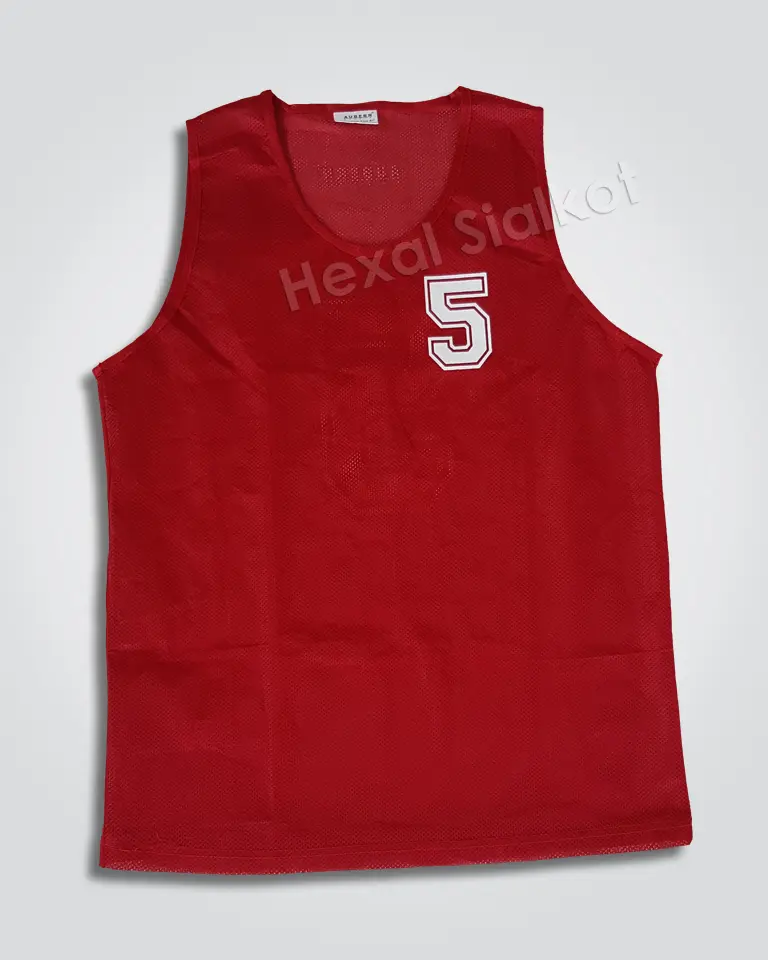 Custom printed training vests with club logo - Private label manufacturing