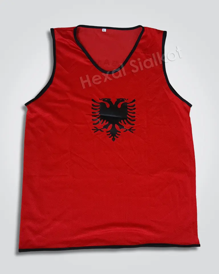 Custom printed training vests with club logo - Private label manufacturing